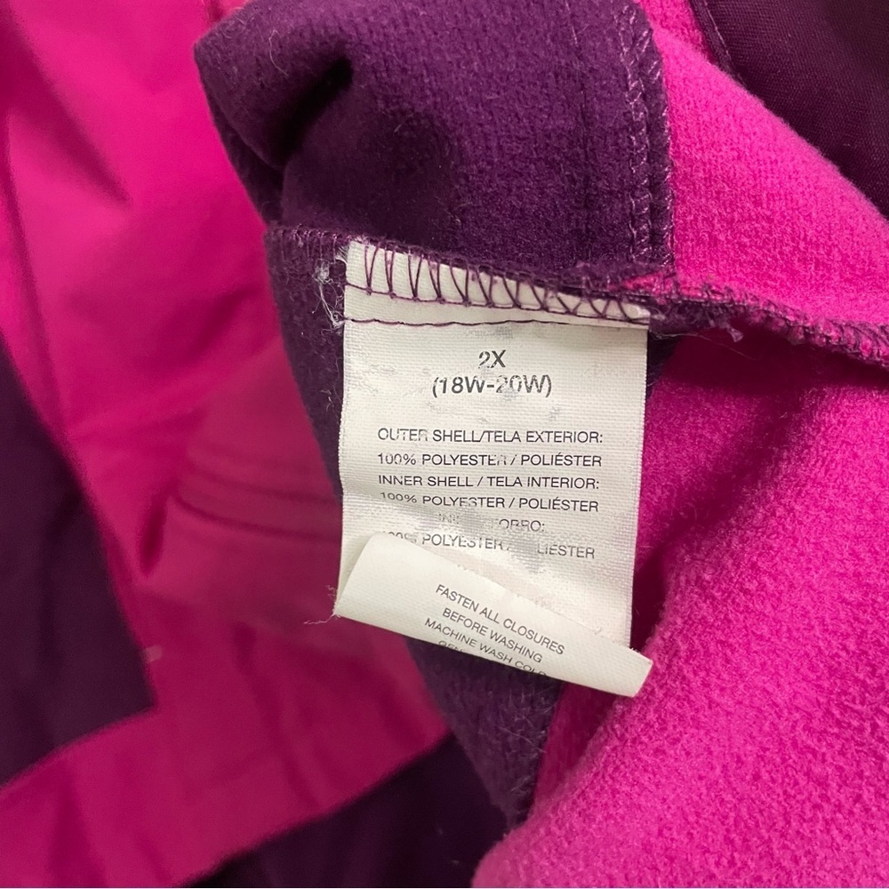 Free tech Women's Pink Jacket size 2X winter utility thick cozy full zip purple - Picture 5 of 7